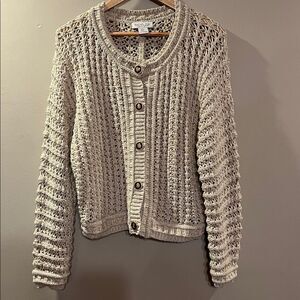 Rachel Zoe Gold Thread Cardigan